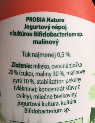 Lista de ingredientes del producto Probia Rajo 330g