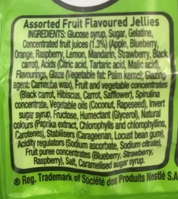 List of product ingredients Rowntrees Randoms Pouch 150G Rowntrees 150 g