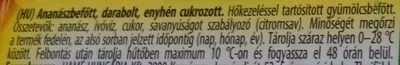 Liste des ingrédients du produit Ananászbefőtt Hamé 567 g