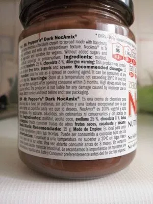 Lista de ingredientes del producto Nocami  