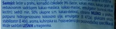 Lista de ingredientes del producto C Eskimko stracciatella Dr. Oetker 75 g