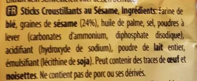 List of product ingredients Clip ülker 50 g