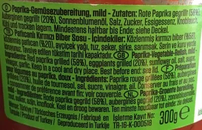 Liste des ingrédients du produit Baktat Ajvar Paprika gemüsezubereitung Mild Baktat 