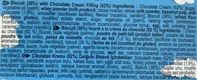 Lista de ingredientes del producto Ozmo Hoppo Biscuit W / Chocolate Cream Filling ozmo 