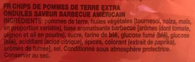 Liste des ingrédients du produit Super chips deep american BBQ flavour Lay's 