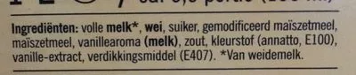 Lista de ingredientes del producto Vanille Vla Albert Heijn 1 l