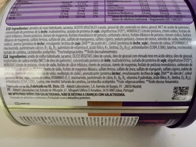 Lista de ingredientes del producto Pediasure Abbott 