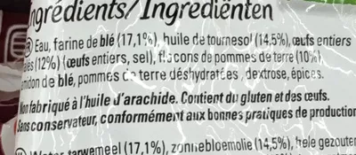 Liste des ingrédients du produit Dauphine McCain 700 g