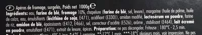 Liste des ingrédients du produit La Cuisine Belge "Apéro au fromage" Aviko 1000 g