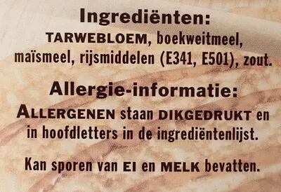 List of product ingredients  Koopmans 400 gram