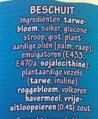 List of product ingredients Echte beschuit Bolletje 13  stuks
