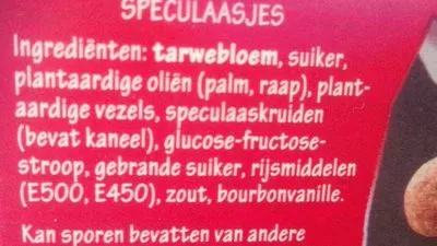 List of product ingredients Schuddebuikjes Kleine Speculaasjes Voor Op De Boterham Bolletje 