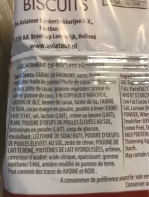 List of product ingredients Aviateur Assortiment De Biscuits Ass. 8X300G  