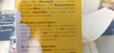 List of product ingredients Véritable  petit beurre LU 308g