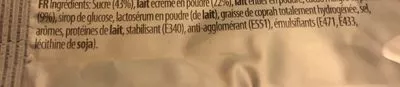 Liste des ingrédients du produit Capsules de chocolat Milka tassimo 240 g