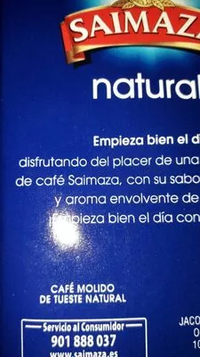 List of product ingredients Café molido natural Saimaza 
