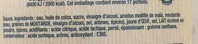 Liste des ingrédients du produit Deluxe Sauce Hellmann's 