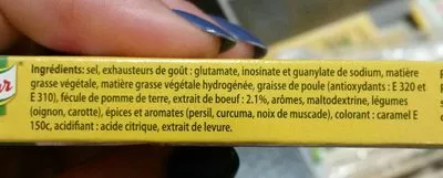 Liste des ingrédients du produit Knorr Bouillon Pot-au-Feu 12 Cubes Knorr, Unilever 120 g