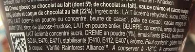 Lista de ingredientes del producto Magnum Glace Pot Double Chocolat Deluxe Magnum 440 ml (310 g)