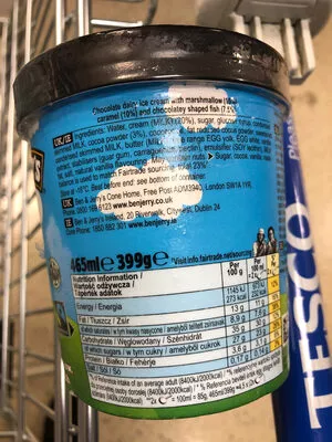 List of product ingredients Phish food Ben & Jerry's 465 ml