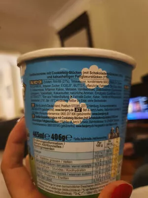 List of product ingredients Cookie Dough Ben & Jerry's 406g