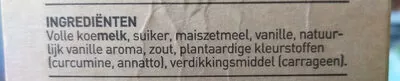 List of product ingredients Den Eelder boeren vanille vla Den Eelder 1 l