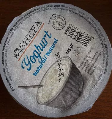 Liste des ingrédients du produit Shefa Natural Yoghurt Shefa 125 g
