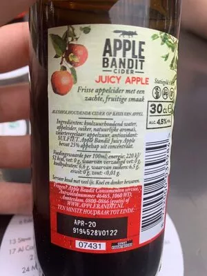 Lista de ingredientes del producto Apple Bandit Apple Bandit 