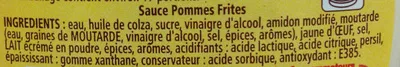 Liste des ingrédients du produit Amora Sauce Pommes Frites Flacon souple 260g Amora 250 ml