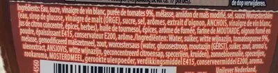 Liste des ingrédients du produit BBQ saus Calvé 250 ml