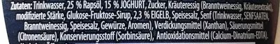 Liste des ingrédients du produit Salat creme Knorr 