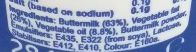 List of product ingredients Double Elmlea 284ml