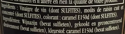 Lista de ingredientes del producto Maille Vinaigre Balsamique de Modène 75cl Offre Saisonnière Maille, Unilever 750 ml