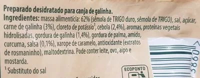 List of product ingredients Canja de Galinha Knorr 250 ml