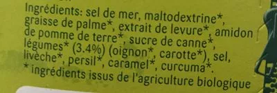 Liste des ingrédients du produit Bouillon De Legumes Bio -bte 1KG Knorr 1 kg