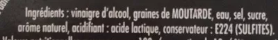 Liste des ingrédients du produit Moutarde à l'Ancienne Maille, Unilever 160 g