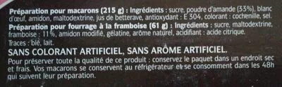 List of product ingredients MACARONS FRAMBOISE ALSA 276G OFFRE ECONOMIQUE  