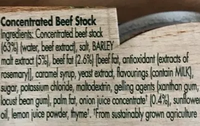 List of product ingredients Rich Beef Stock Pot Knorr 