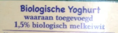 List of product ingredients Biologische volle yoghurt Boer en Land, Campina 1 l
