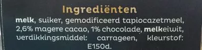 List of product ingredients Pure chocolade intense vla Mona 750 ml