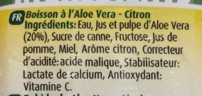Liste des ingrédients du produit Aloe Lemon Tropical 500 ml