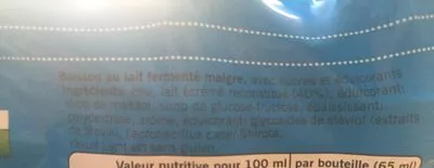 Lista de ingredientes del producto Boisson Lactée Fermentée Light Yakult 