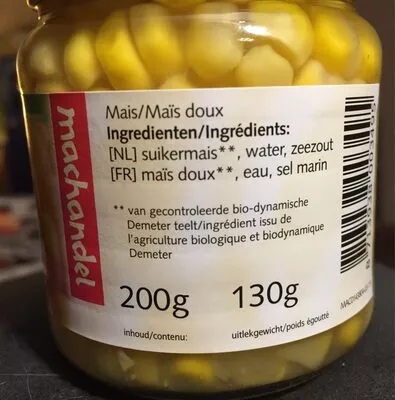 List of product ingredients Maïs doux Machandel 200 g