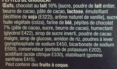 List of product ingredients Brownie Double Choc 