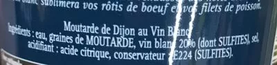 Liste des ingrédients du produit Moutarde de Dijon au vin blanc Maille 215 g