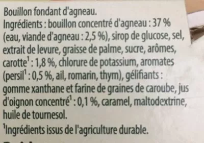 Lista de ingredientes del producto Knorr Marmite de Bouillon Agneau 4 Capsules 112g Knorr, Unilever 112 g
