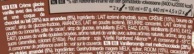 Lista de ingredientes del producto Magnum Glace Pot Vanille Amande Magnum 297 g (440 ml)