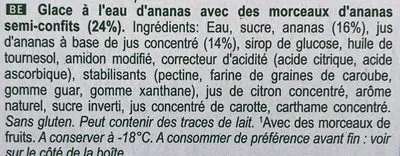 List of product ingredients Solero pineapple smoothie Ola 330ml