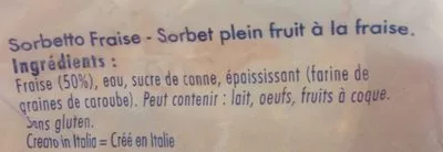 List of product ingredients Sorbet plein fruit fraise Grom 