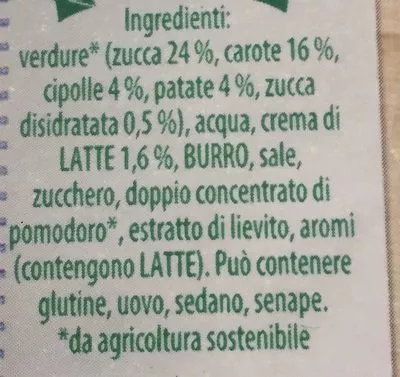 Liste des ingrédients du produit Vellutata Zucca ML500 Knorr . Knorr 50 cl